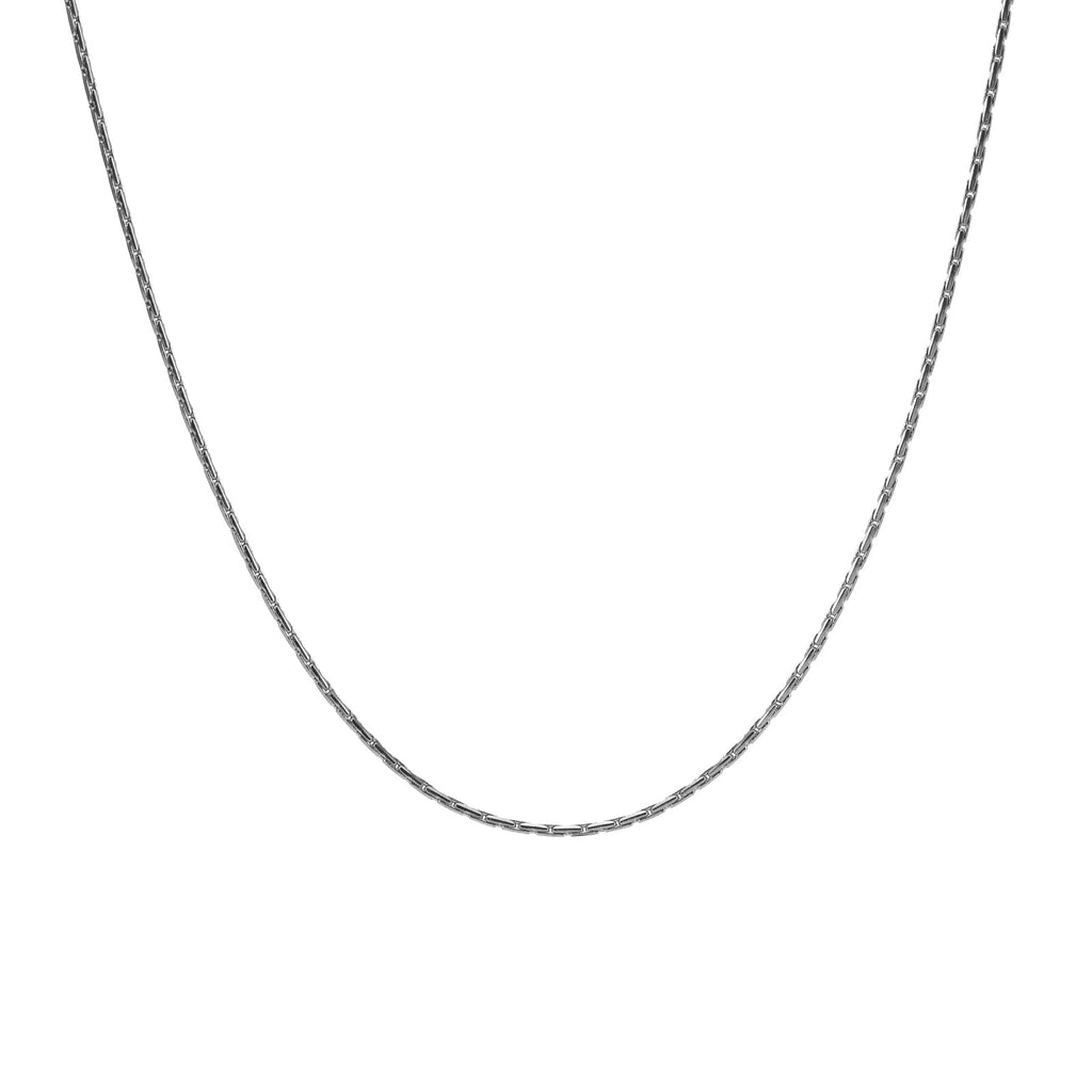 C031W B.Tiff Diamond Cut Chain Necklace/ 1.3mm (An exclusive clasp design)